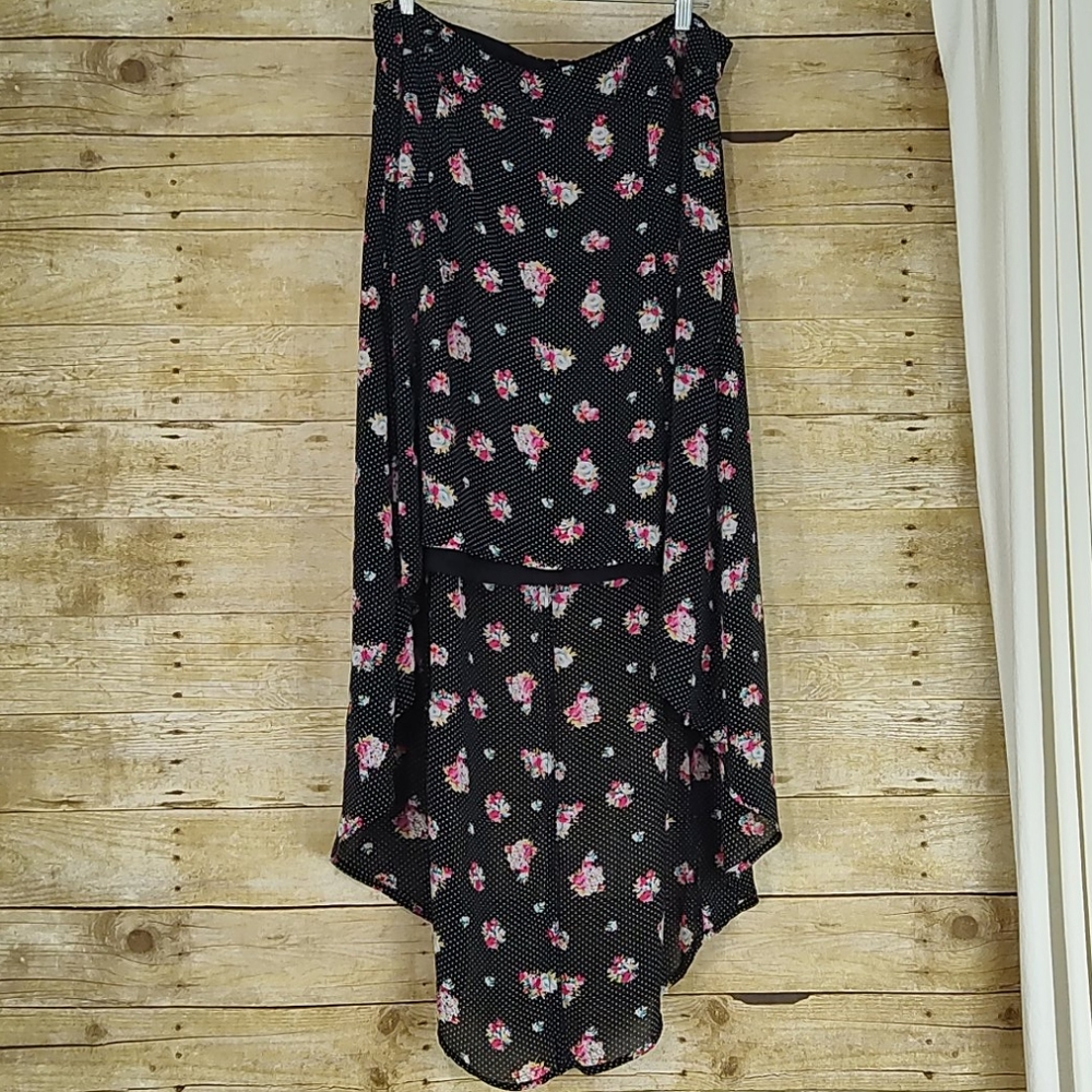 Torrid Floral Hi-Lo Maxi Skirt